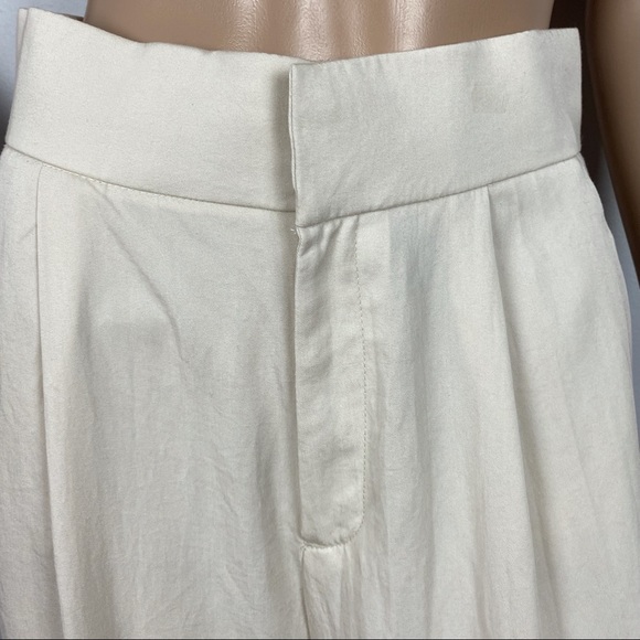 NEW ZARA BEIGE WIDE LEG PANTS - Picture 3 of 8